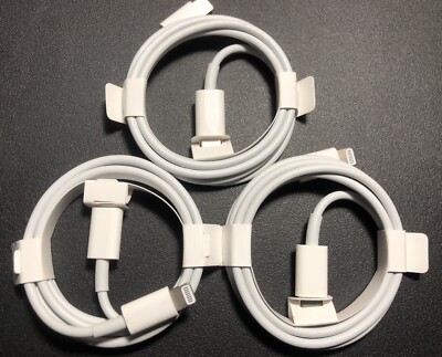 Lot of 3 Authentic OEM 1m Apple Lightning to USB-C Cable for iPhone 11 12 13 14