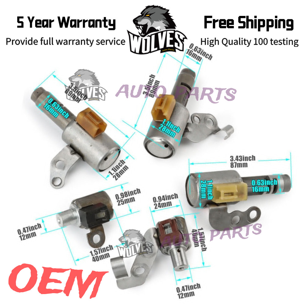 5PCS U140E/F U240E/F U241E Transmission Shift Solenoid for Toyota RAV4 Lexus