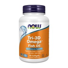 Now Foods Omega 3 Fish Oil with Vitamin D 90 Softgels Nutritional Supplement