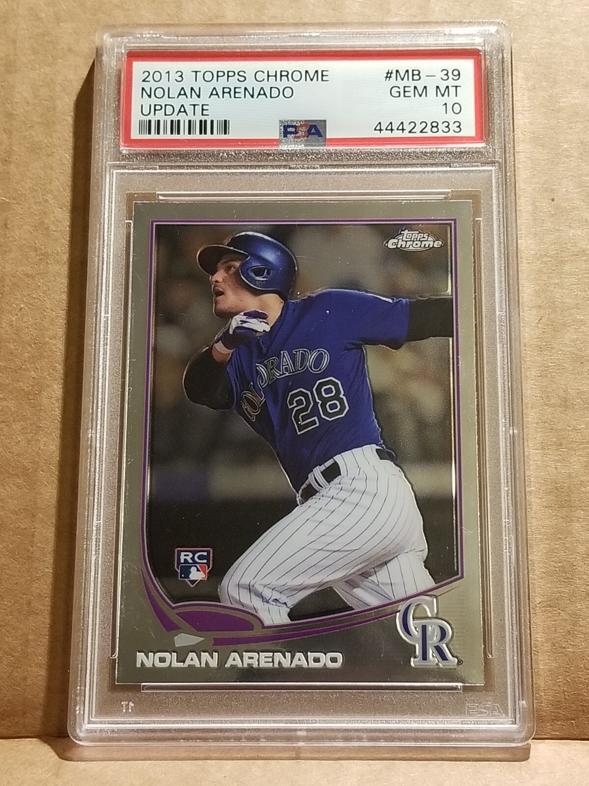 2013 TOPPS CHROME UPDATE NOLAN ARENADO #MB-39 RC PSA 10 GEM MINT ROOKIE