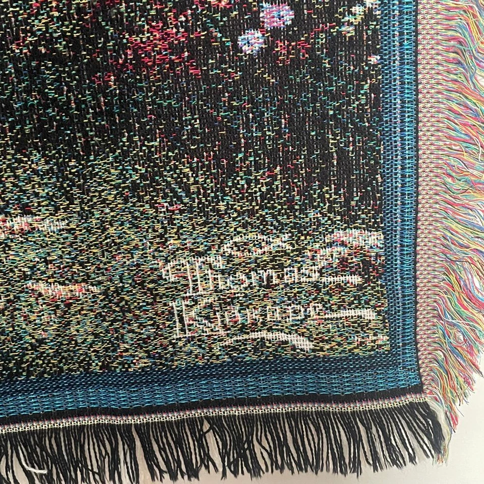 Thomas Kinkade Tapiz Tiro Manta Lámpara Puente Pintor de Luz 48x60 Foto 2 de 4