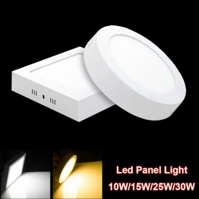Dimmable Surface Mounted Led Panel Light Ceiling Down Lamp 10W 15W 25W 30W Round