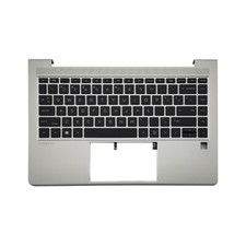 For HP Probook 440 445 G9 Palmrest Backlit Keyboard N01287-001 Silver Upper Case