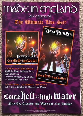 DEEP PURPLE - COME HELL OR HIGH WATER 1994 Full page UK magazine ad