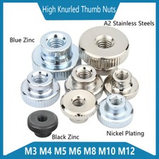 High Knurled Thumb Nuts Hand Grip Knobs A2 Stainless Steel M3 M4 M5 M6 M8 - M12