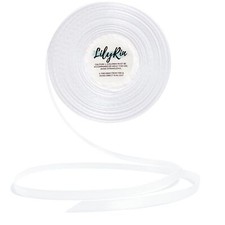 White Satin Ribbon 1/4 Inch x 36 Yards for Scrapbooking Wedding Gift DIY