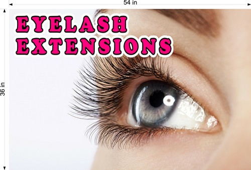 Eyelash 09 Photo-Realistic Poster Sign Matte Non-Laminated Extensions Horizontal - Picture 9 of 13