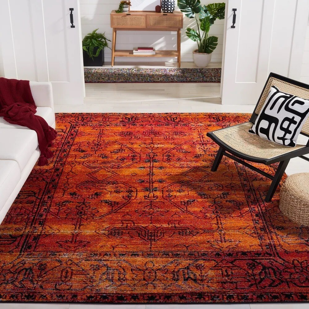 New 9x12 Rug Hamadan Vintage Oriental Geometric Area Carpet Orange