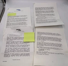 Two ENRON Corporate Letters Paper  - Retirement Plan Income Paperwork