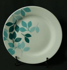 The Cellar Linden SALAD PLATE (1 of 4 available) Aqua Leaves Macy's 9"