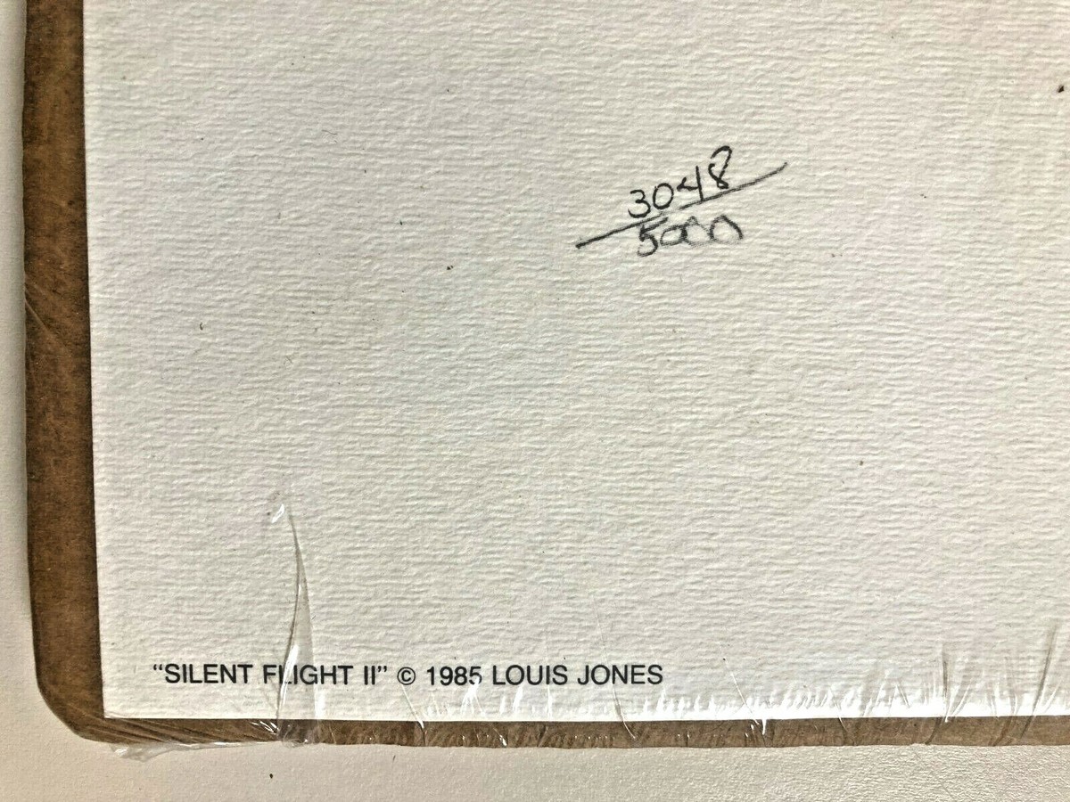 Vintage Louis Jones Print Silent Flight II 1985 Signed and