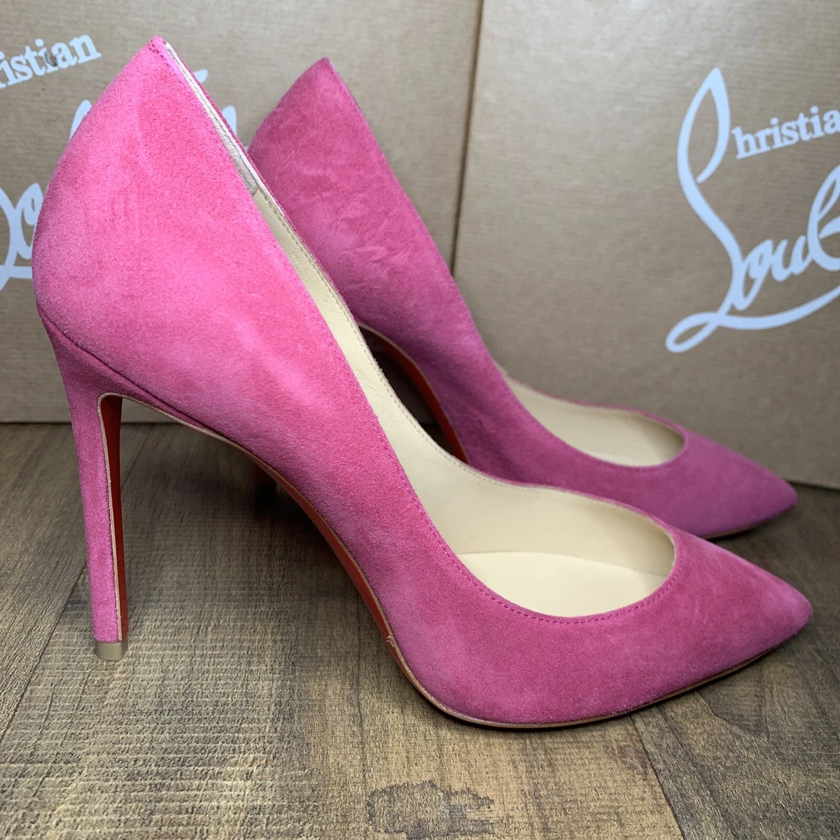 Christian louboutin pigalle hot sale follies 100 suede pumps