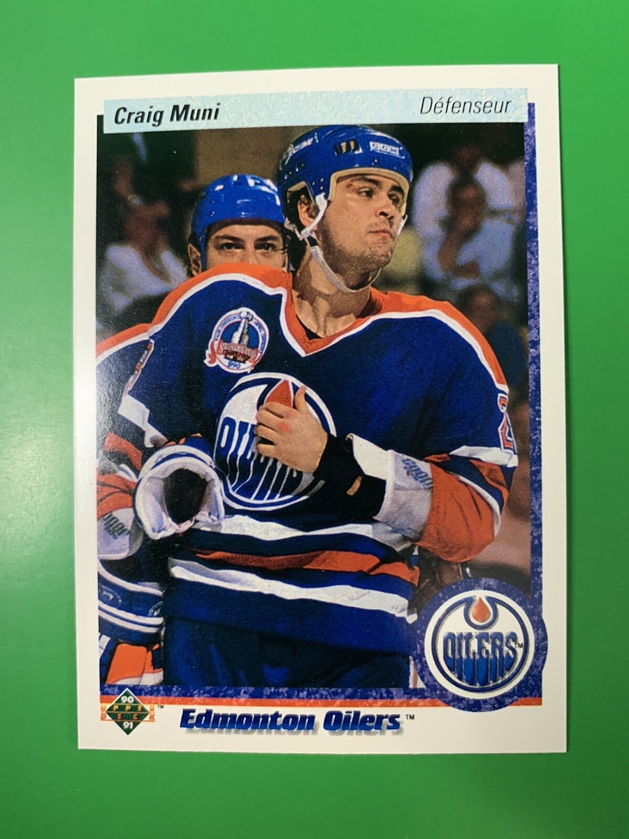 1990-91 Upper Deck French Craig Muni Edmonton Oilers #21