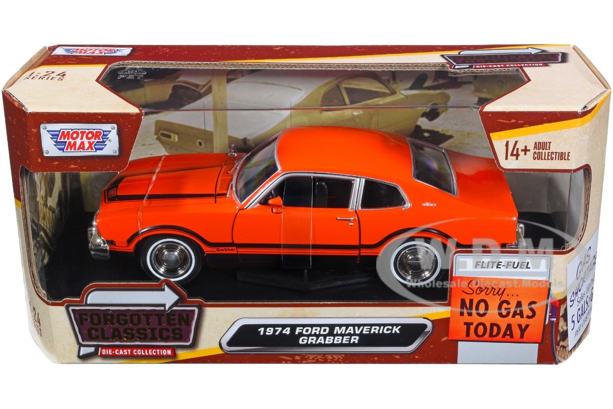 1974 FORD MAVERICK GRABBER ORANGE 1/24 DIECAST MODEL CAR BY