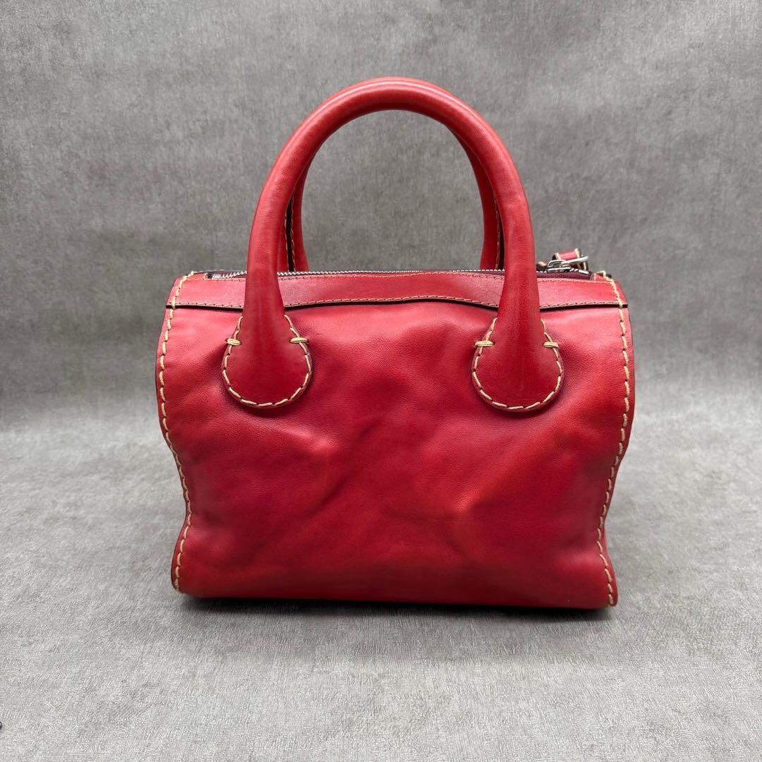 Vintage Chloé Edith stitch pocket Bag CHLOE Edith Stitch Pocket Bag Red Leather 00s Archive