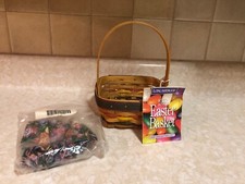 SMALL 1998 Stained Easter Basket Made In USA Longaberger MINT # 11959 New in Bag