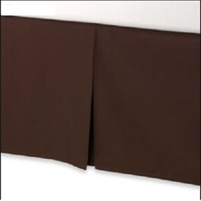 Easy Tuck Without Platform Tailored Bed Skirt Chocolate Solid 600 TC Cotton