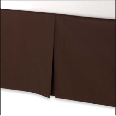 Easy Tuck (Without Platform) Tailored Bed Skirt Chocolate Solid 600 TC Cotton