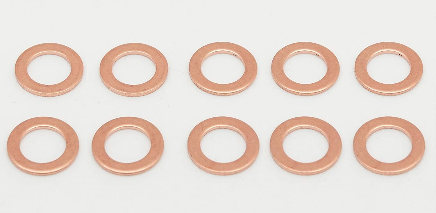 10pc M10 10mm x 16mm x 1.5mm Copper Crush Washer Seal Oil Gasket Banjo Bolt ATV