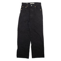 LEVI'S Ribcage BIG E Womens Jeans Black Regular Straight W23 L23
