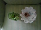 Set of Two Adorable Vintage Murano Hand-Blown Glass Vases — photo 5