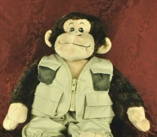Build A Bear Stuffed Plush Safari Monkey 17 Inches Tall