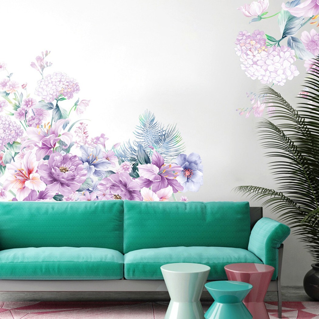 Home Makeover with Peony DIY Wall Decor Sticker Elegant Living Room