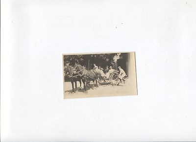 Nr.7556 / Vintage Foto Pferdegespann und Zyklus um 1900