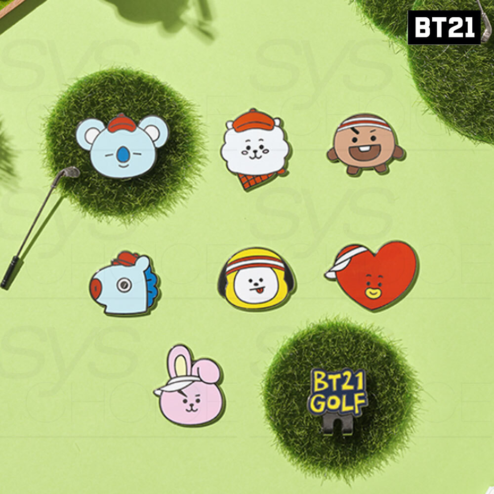 BTS BT21 Official Authentic Goods Golf Hole In One Ball Marker +
