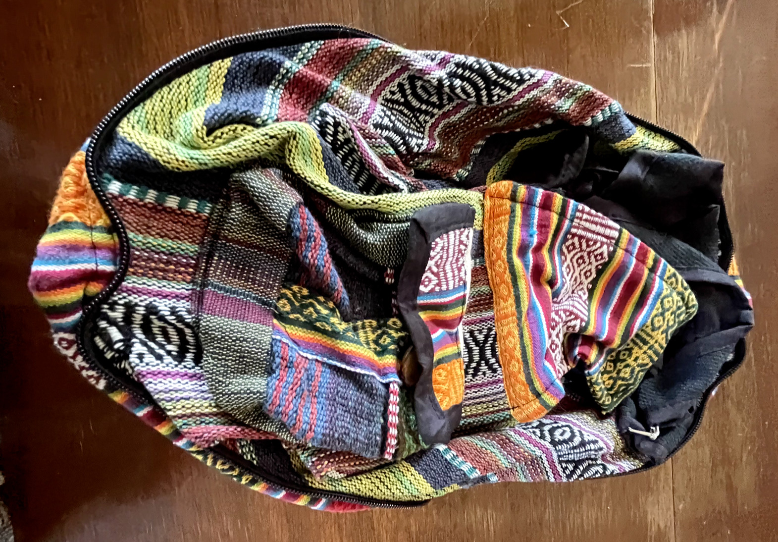 Collapsable Zip up Pouch Hemp Backpack - image 12