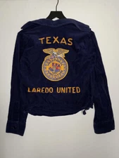 vintage FFA corduroy jacket Future Farmers Association Laredo Texas chain stitch