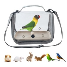 Parrot Carrier Bag With Stand & Tray Travel Bag Clear Bird Parrot Transport Cage