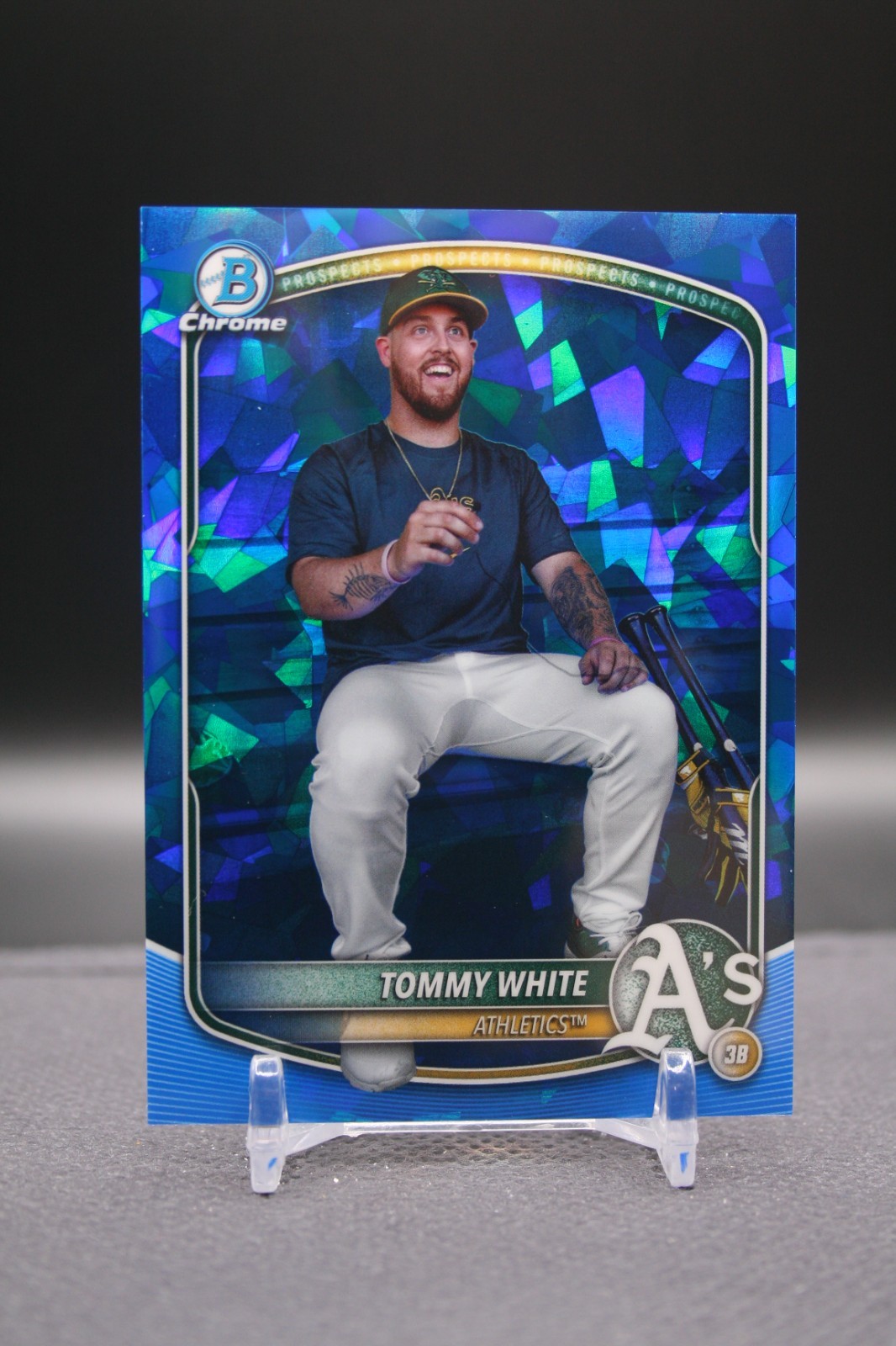 2025 Bowman Chrome | Tommy White |  Sapphire Image Variation | Athletics