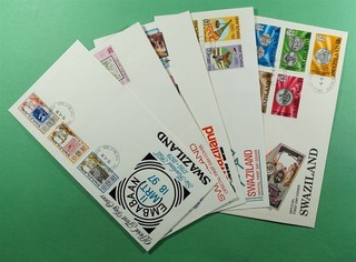 DR WHO 1970s SWAZILAND 5 FDC COMBO R98898