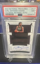 2022-23 National Treasures - Colossal Material Autographs Karl-Anthony /49 PSA 9