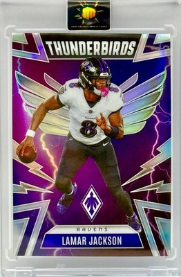 LAMAR JACKSON RARE SSP SILVER PURPLE PRIZM REFRACTOR INVESTMENT CARD MINT