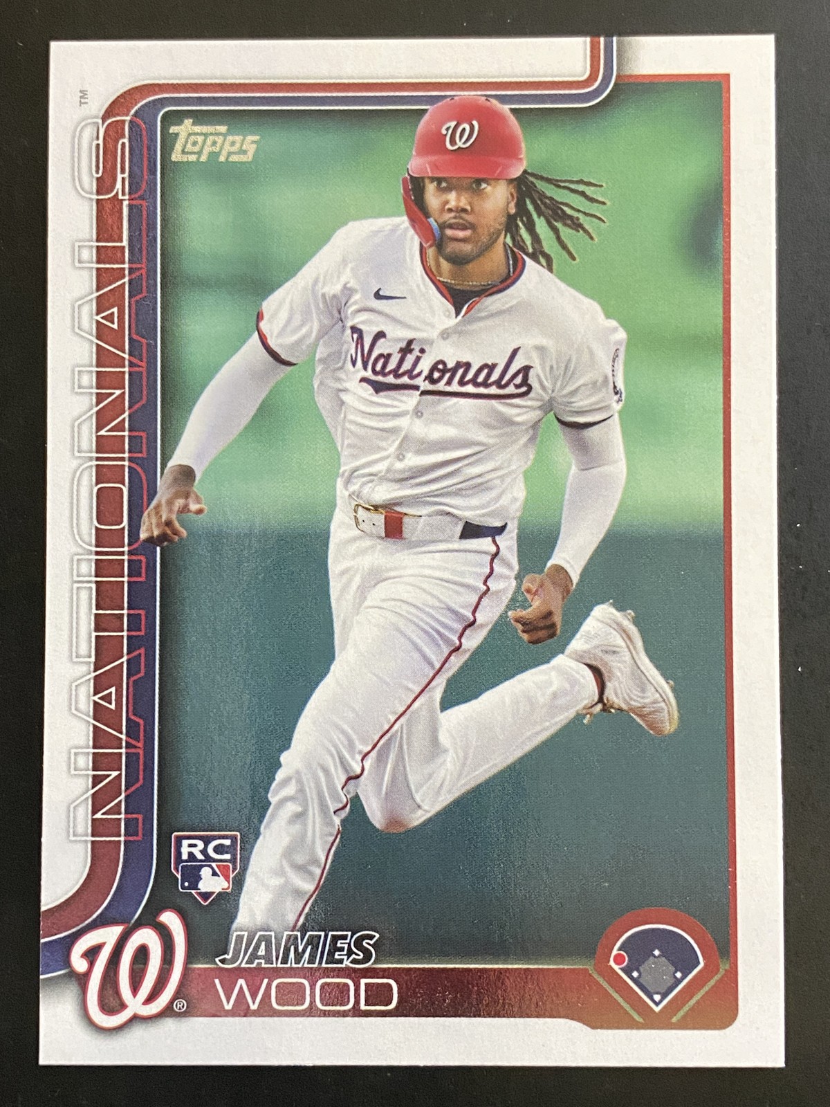 James Wood 2025 Topps Baseball Rookie Card Washington Nationals #181