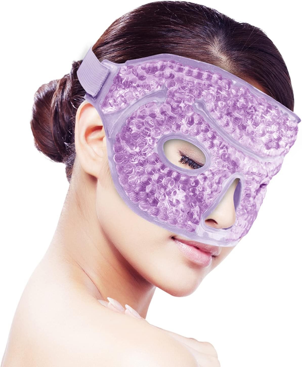 Reusable Cooling Gel Eye Mask for Puffy Eyes Relief  -image