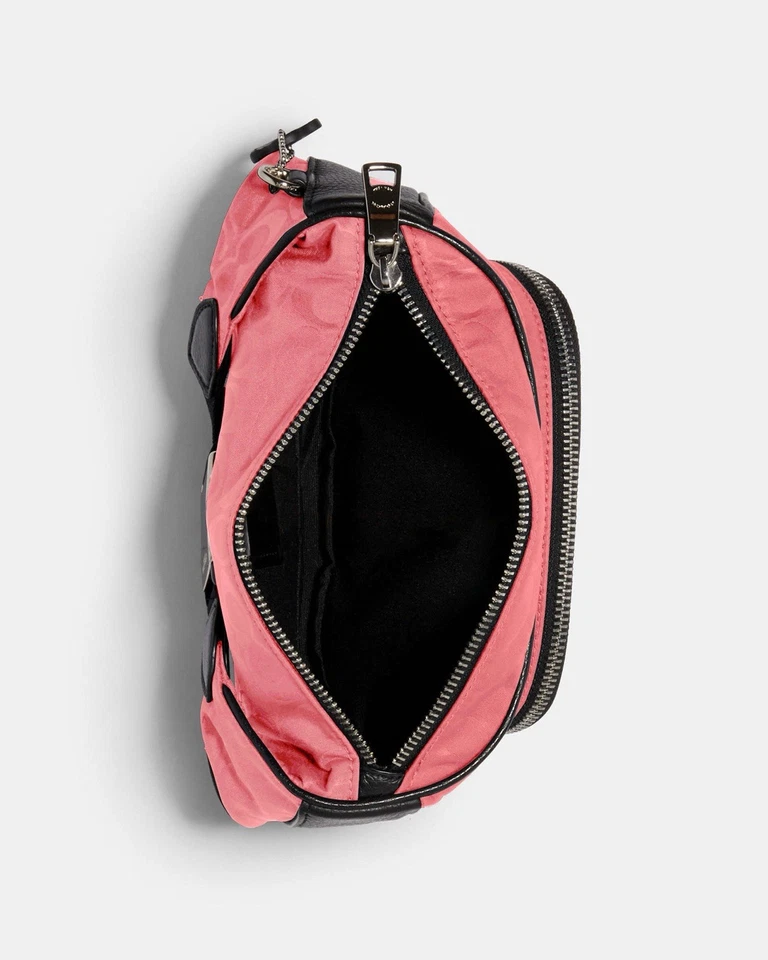 ТРЕНЕР подлинный суда ремень сумка в подпись нейлона розовый и черный - Изображение 2 из 4