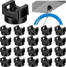 20 Pack Magnetic Zip Tie Mounts Heavy Duty Magnet Cable Management Base Black