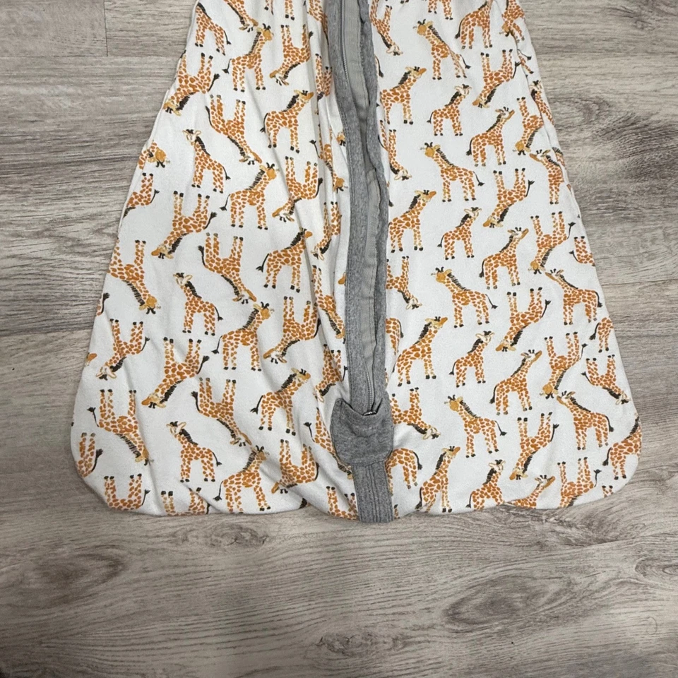 Cobertor vestível Burt's Bees bebê girafa saco de dormir 0-6M pequeno - Imagem 3 de 4