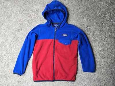 Patagonia Micro D Snap-T Jacket Size 5T Color Blue/Red Full Zip Pre-owned 
