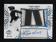 2021 Leaf Trinity Platinum 82/99 Yolbert Sanchez #PA-YS1 Patch Auto 1d8f