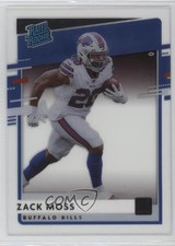 2020 Panini Chronicles Clearly Donruss Rated Rookie Zack Moss #RR-ZM 17p7