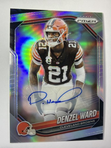 2025 Panini Prizm Denzel Ward Prizm Autographs Silver