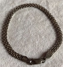 Italian Designer Sterling Silver Fancy Link Chain Bracelet - 18cm