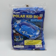 Aqua Fun Inflatable Blue Polar Kid Boat 39  x27  NIB 1996 Poolmaster Inc VTG