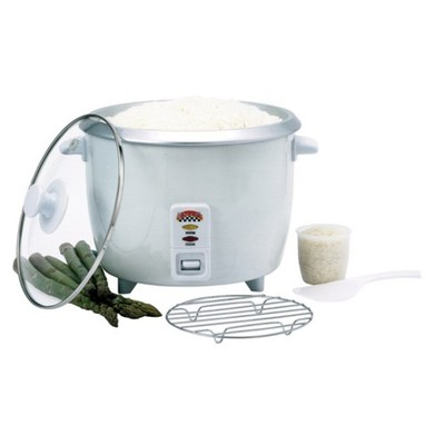 Bene Casa White 1 Nonstick Interior Dishwasher Safe Rice Cooker 20V 700W 20-Cups