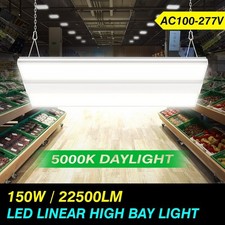 1.3FT LED Linear High Bay Shop Lights Fixture 150W 22500LM for Garage Warehouse