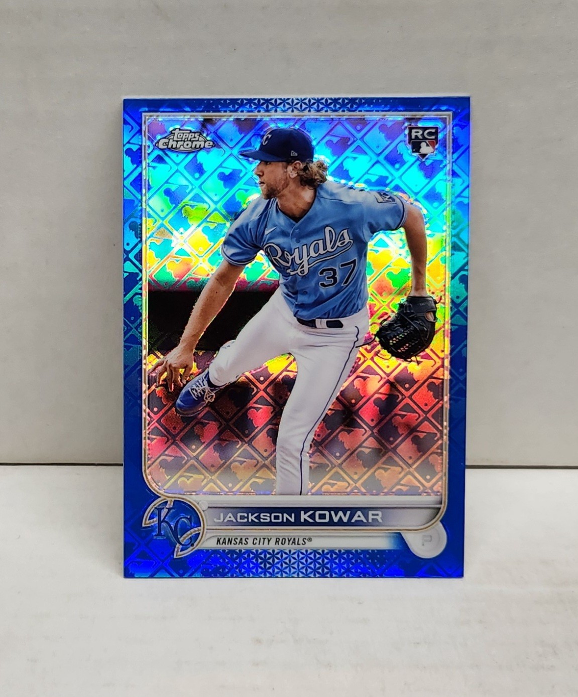 JACKSON KOWAR 2022 Topps Chrome Logofractor BLUE REFRACTOR  Royals Color RC /150